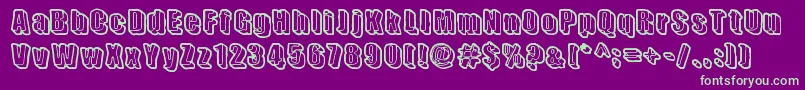 SensoryCortex Font – Green Fonts on Purple Background