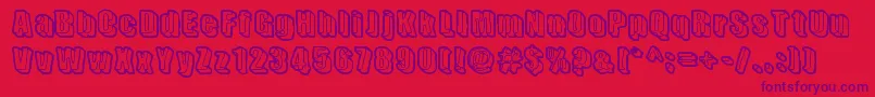 SensoryCortex Font – Purple Fonts on Red Background