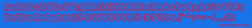 SensoryCortex Font – Red Fonts on Blue Background