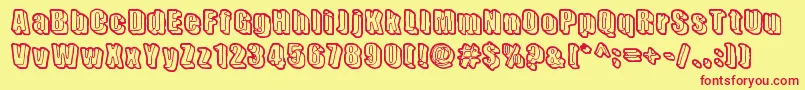 SensoryCortex Font – Red Fonts on Yellow Background