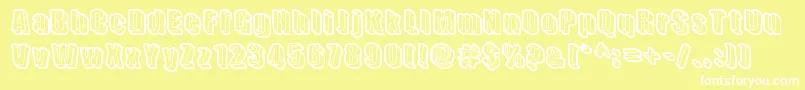 SensoryCortex Font – White Fonts on Yellow Background