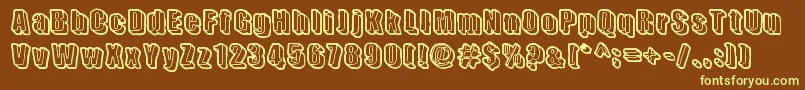 SensoryCortex Font – Yellow Fonts on Brown Background