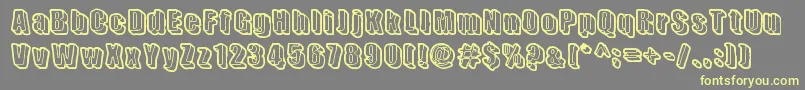 SensoryCortex-Schriftart – Gelbe Schriften auf grauem Hintergrund
