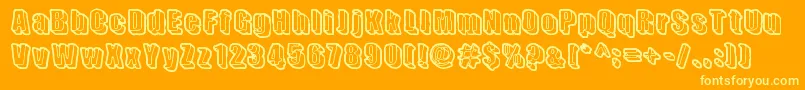 SensoryCortex Font – Yellow Fonts on Orange Background