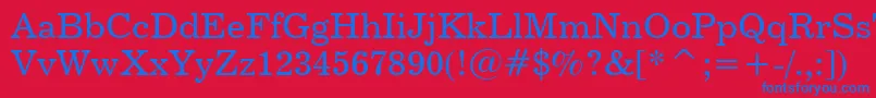 Century731Bt Font – Blue Fonts on Red Background