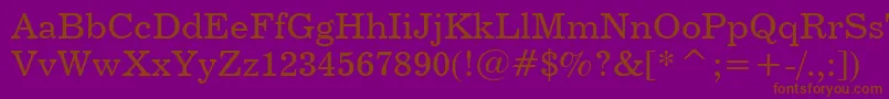 Century731Bt Font – Brown Fonts on Purple Background