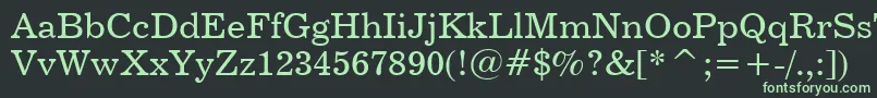 Шрифт Century731Bt – зелёные шрифты на чёрном фоне