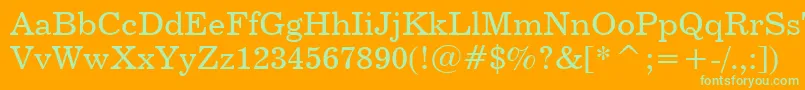 Century731Bt Font – Green Fonts on Orange Background