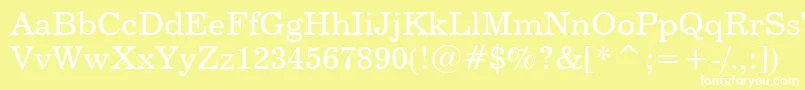 Century731Bt Font – White Fonts on Yellow Background