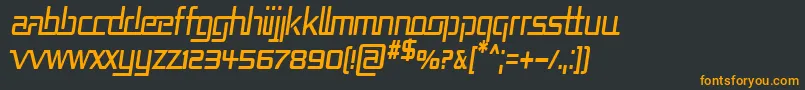 RepublikaCndItalic Font – Orange Fonts on Black Background