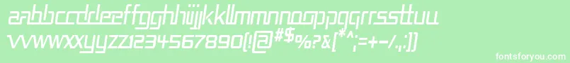 RepublikaCndItalic Font – White Fonts on Green Background