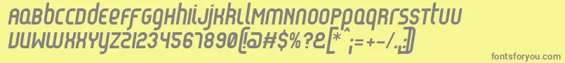 ReflexBolditalic Font – Gray Fonts on Yellow Background