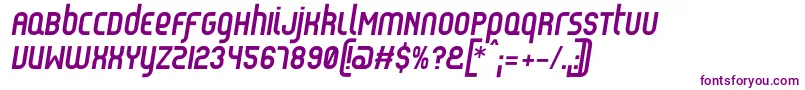 ReflexBolditalic Font – Purple Fonts on White Background