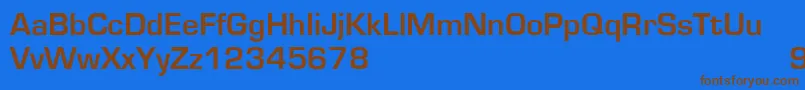 EurostileBold Font – Brown Fonts on Blue Background