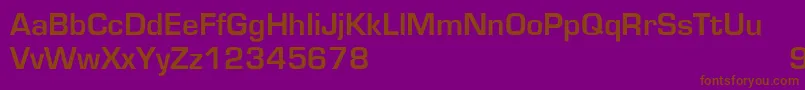 EurostileBold Font – Brown Fonts on Purple Background