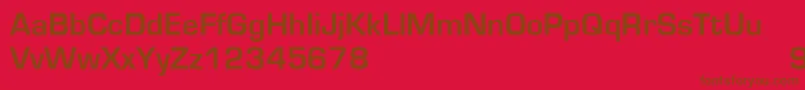 EurostileBold Font – Brown Fonts on Red Background