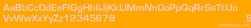 EurostileBold Font – Pink Fonts on Orange Background