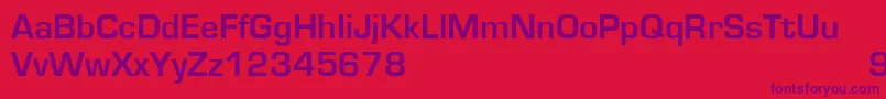 EurostileBold Font – Purple Fonts on Red Background