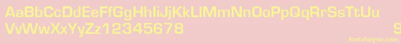 EurostileBold Font – Yellow Fonts on Pink Background