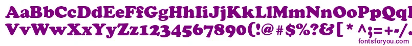 CooperRegular Font – Purple Fonts on White Background