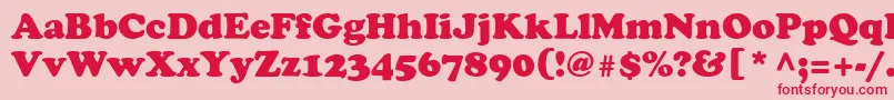 CooperRegular Font – Red Fonts on Pink Background
