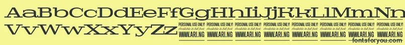 PigeonmediumPersonal Font – Black Fonts on Yellow Background