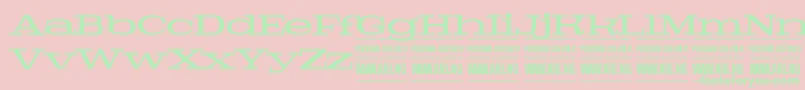 PigeonmediumPersonal Font – Green Fonts on Pink Background