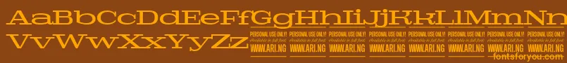 PigeonmediumPersonal Font – Orange Fonts on Brown Background