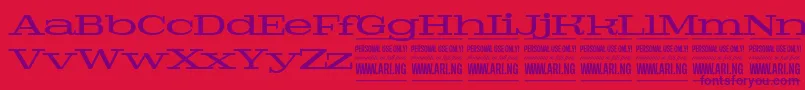 PigeonmediumPersonal Font – Purple Fonts on Red Background