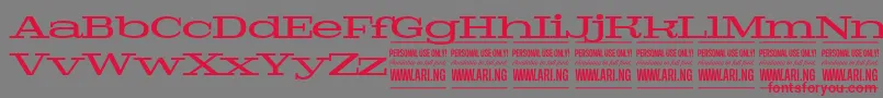 PigeonmediumPersonal Font – Red Fonts on Gray Background