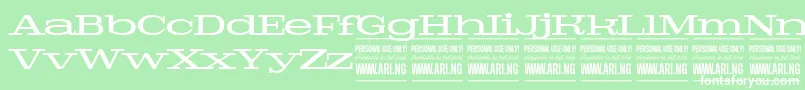PigeonmediumPersonal Font – White Fonts on Green Background