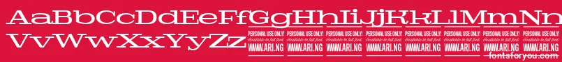PigeonmediumPersonal Font – White Fonts on Red Background
