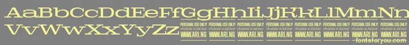 PigeonmediumPersonal Font – Yellow Fonts on Gray Background