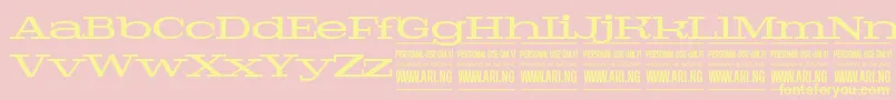 PigeonmediumPersonal Font – Yellow Fonts on Pink Background