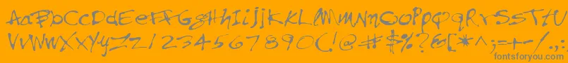 PfinkpenUnicode Font – Gray Fonts on Orange Background