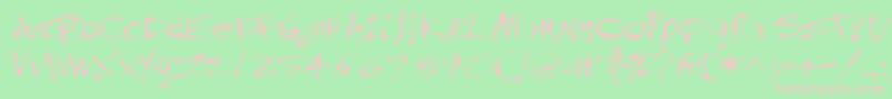 PfinkpenUnicode Font – Pink Fonts on Green Background