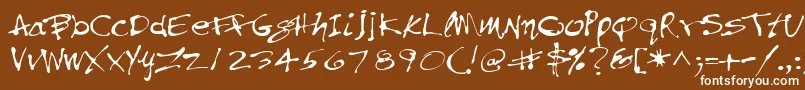 PfinkpenUnicode Font – White Fonts on Brown Background