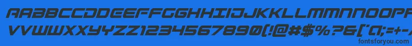 Gunshipcondital Font – Black Fonts on Blue Background