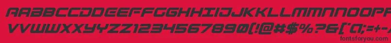 Gunshipcondital Font – Black Fonts on Red Background