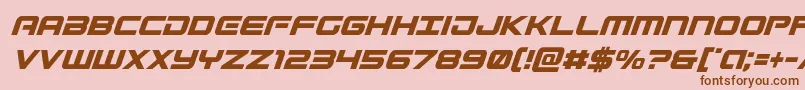 Gunshipconditalフォントについての詳細 フォントGunshipcondital – ピンクの背景に茶色のフォント