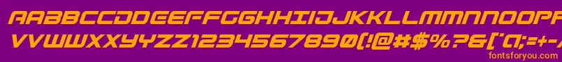 fuente Gunshipcondital – Fuentes Naranjas Sobre Fondo Morado