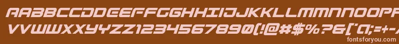 Шрифт Gunshipcondital – розовые шрифты на коричневом фоне