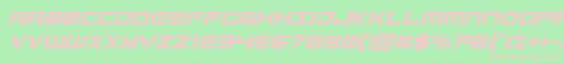 Gunshipcondital Font – Pink Fonts on Green Background