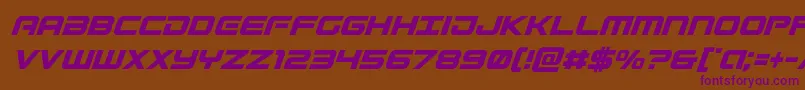 Gunshipcondital Font – Purple Fonts on Brown Background