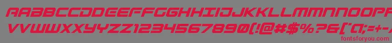 Gunshipcondital Font – Red Fonts on Gray Background