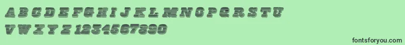 Freeline Font – Black Fonts on Green Background