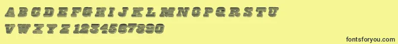 Freeline Font – Black Fonts on Yellow Background