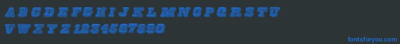 Freeline Font – Blue Fonts on Black Background