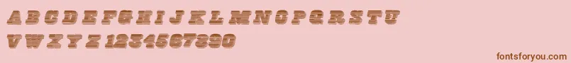 Freeline Font – Brown Fonts on Pink Background