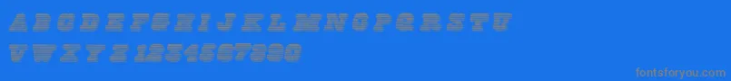 Freeline Font – Gray Fonts on Blue Background